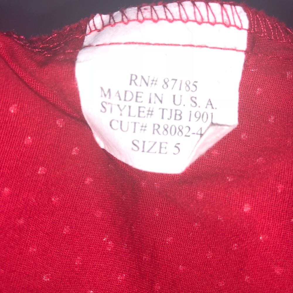 Ruby Rox Rockabilly Red And Polka Dot Size 5 Dress - image 3